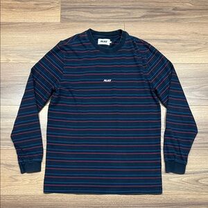 Palace Basically A Stripe Longsleeve in Blue/Red Size Large